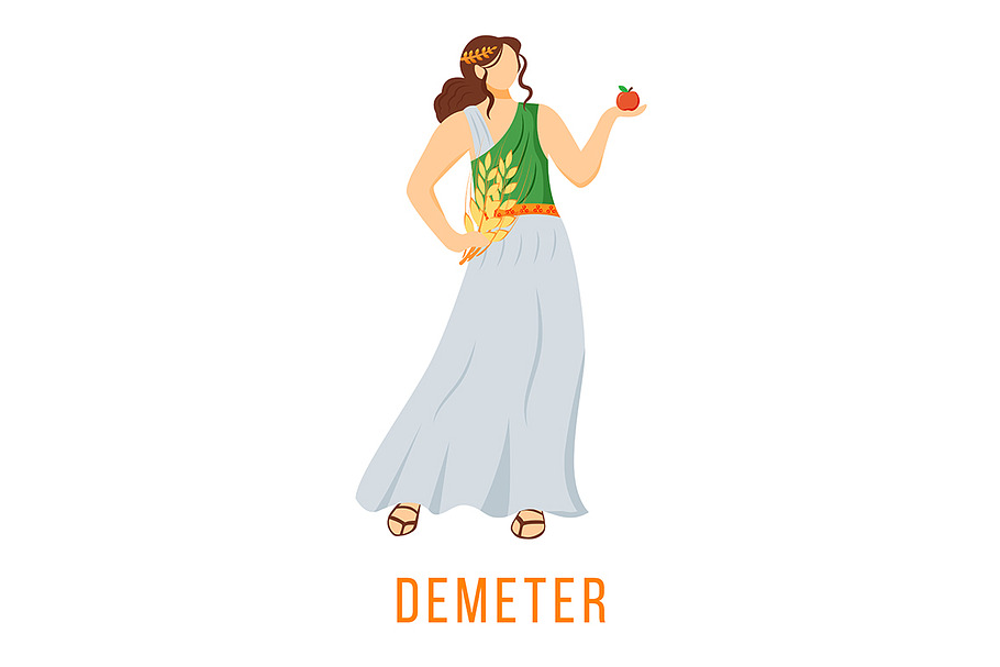 Demeter flat vector illustration in Illustrations - product preview 8