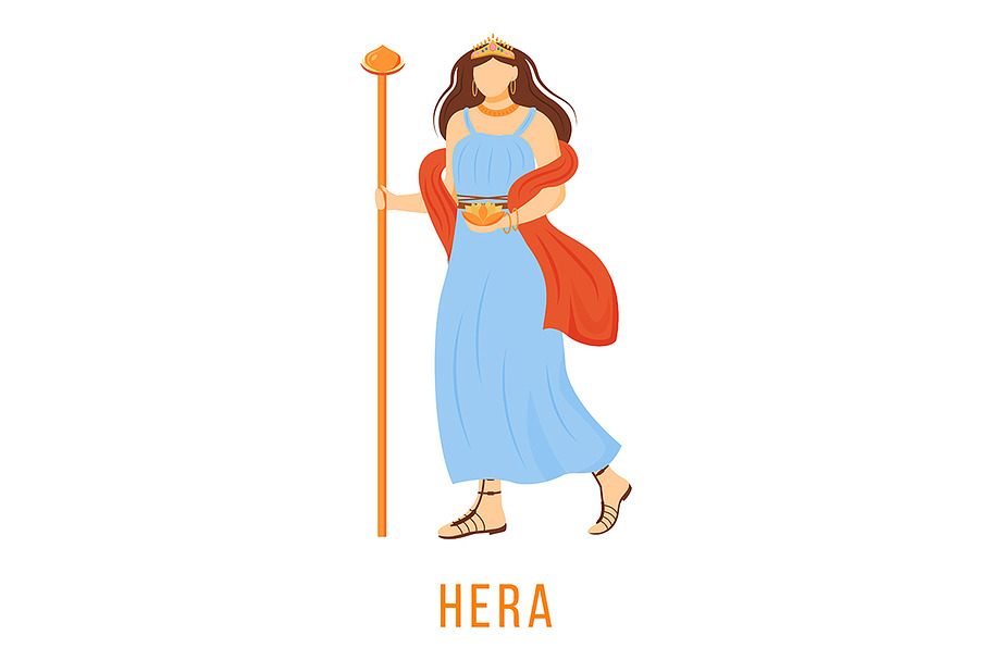Hera flat vector illustration in Illustrations - product preview 8