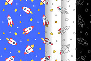 Seamless pattern with Rockets