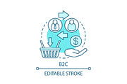 B2C concept icon