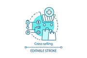 Cross-selling concept icon
