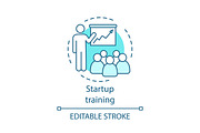 Startup training concept icon