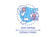 Lean startup concept icon
