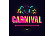 Carnival vintage 3d lettering