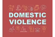 Domestic violence concepts banner