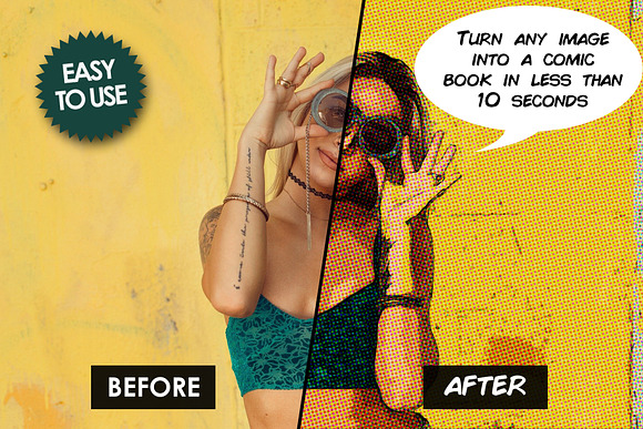 Comic Book Photoshop Action in Add-Ons - product preview 1