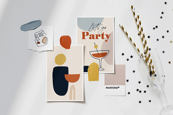 Abstract New Year's party set in Illustrations - product preview 1