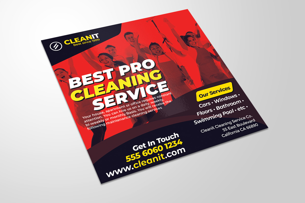 Cleaning Service Flyer in Flyer Templates - product preview 8