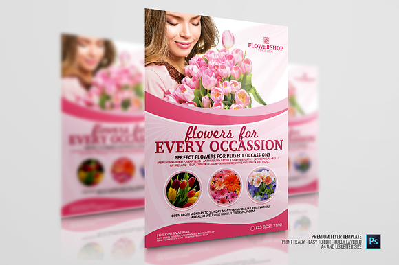 Flower Shop Template V2 in Flyer Templates - product preview 3