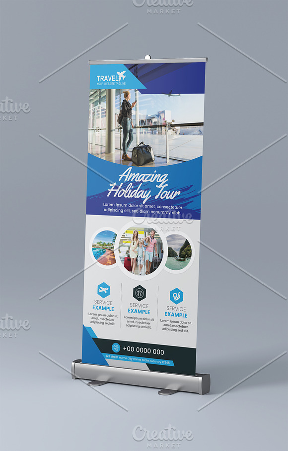 Rollup Banner Template in Flyer Templates - product preview 1