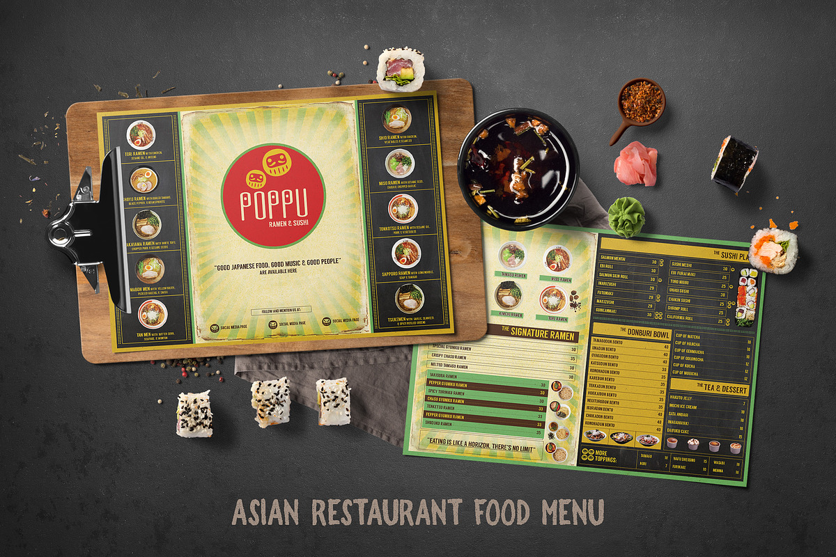 Asian Restaurant Food Menu in Flyer Templates - product preview 8