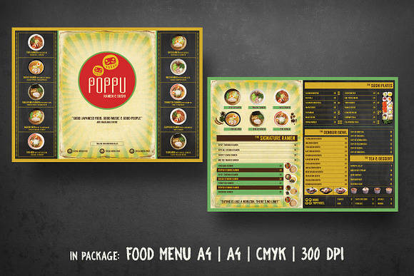 Asian Restaurant Food Menu in Flyer Templates - product preview 1