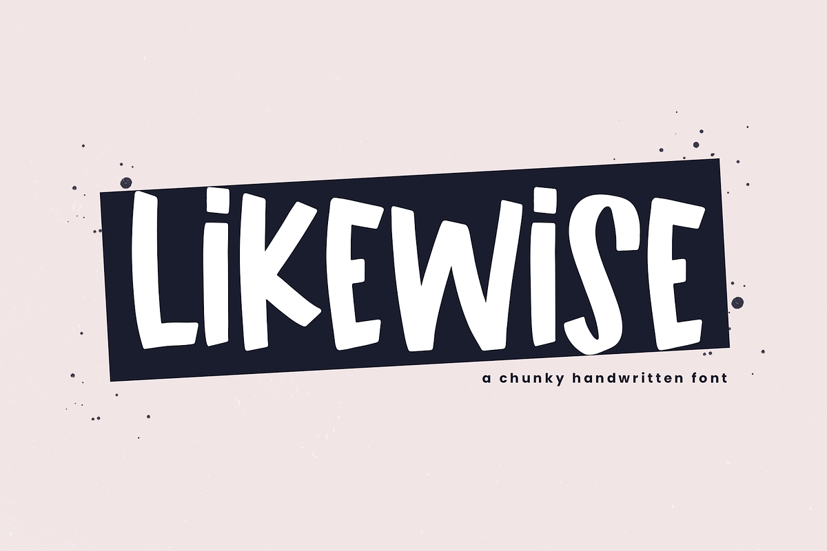 Likewise | A Fun Chunky Font in Display Fonts - product preview 8