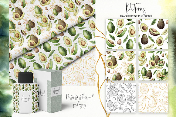 Avocado. Graphic collection in Illustrations - product preview 6