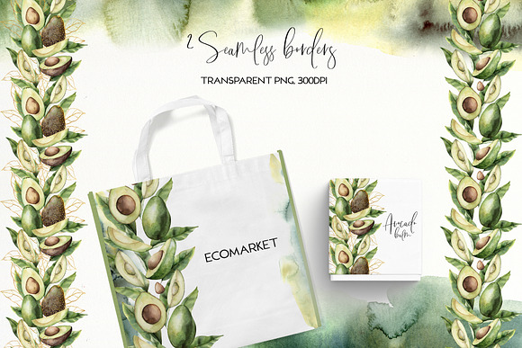 Avocado. Graphic collection in Illustrations - product preview 7