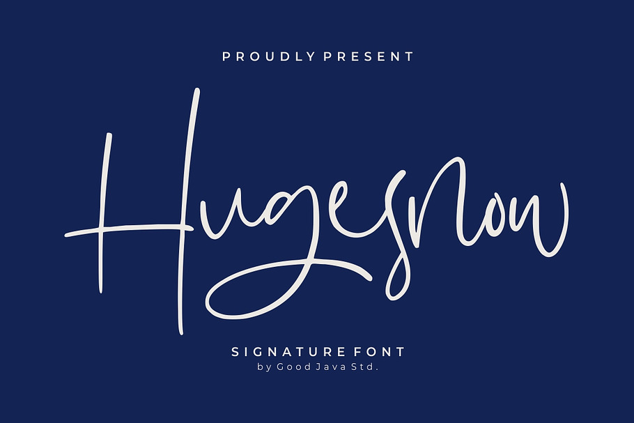 Hugesnow - Signature Font in Script Fonts - product preview 8