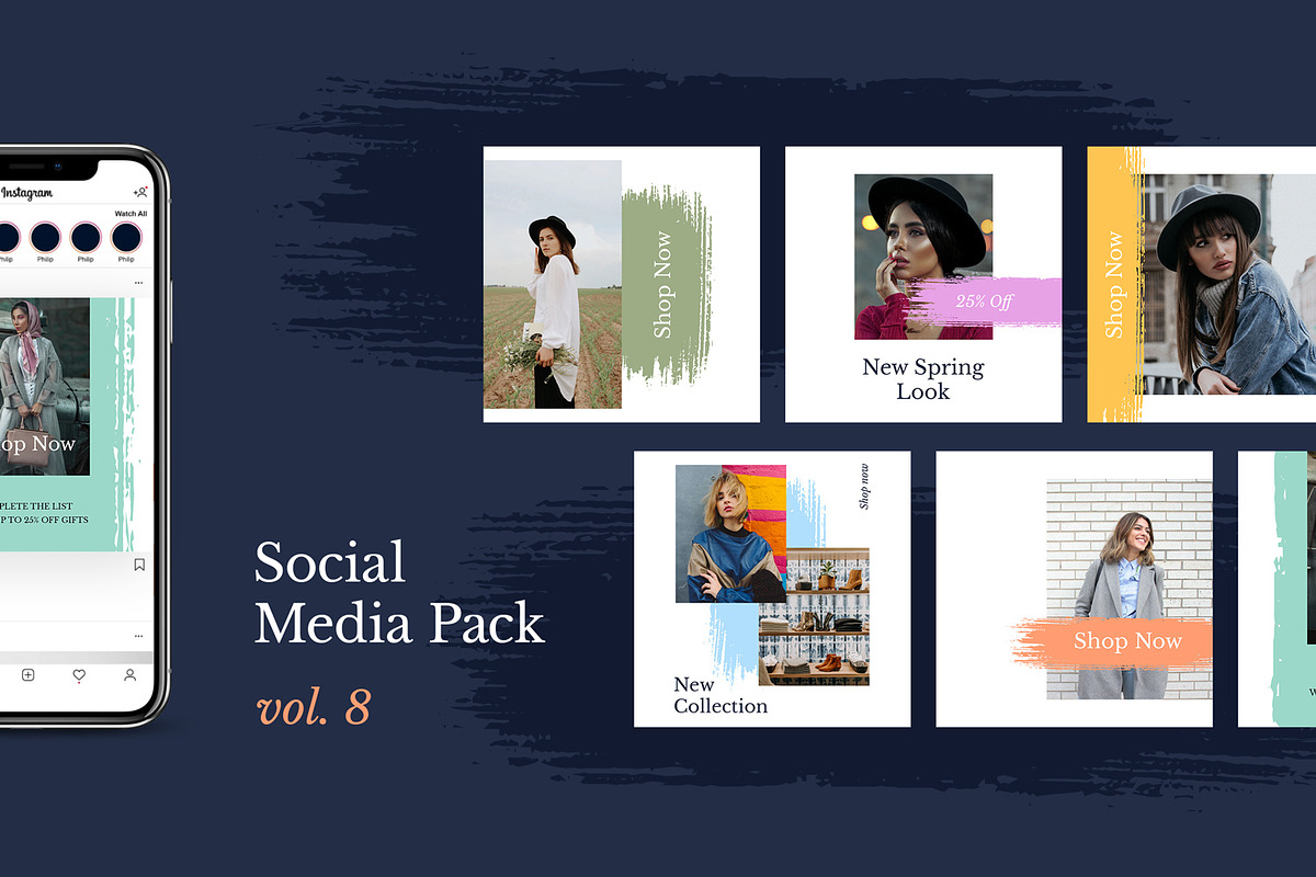 Social Media Pack Vol.8 in Instagram Templates - product preview 8