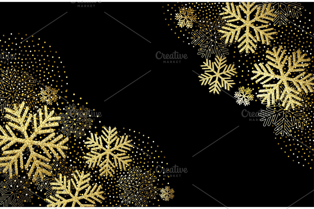 Vector Christmas card with gold in Textures - product preview 8