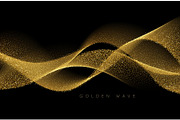 Abstract shiny color gold wave