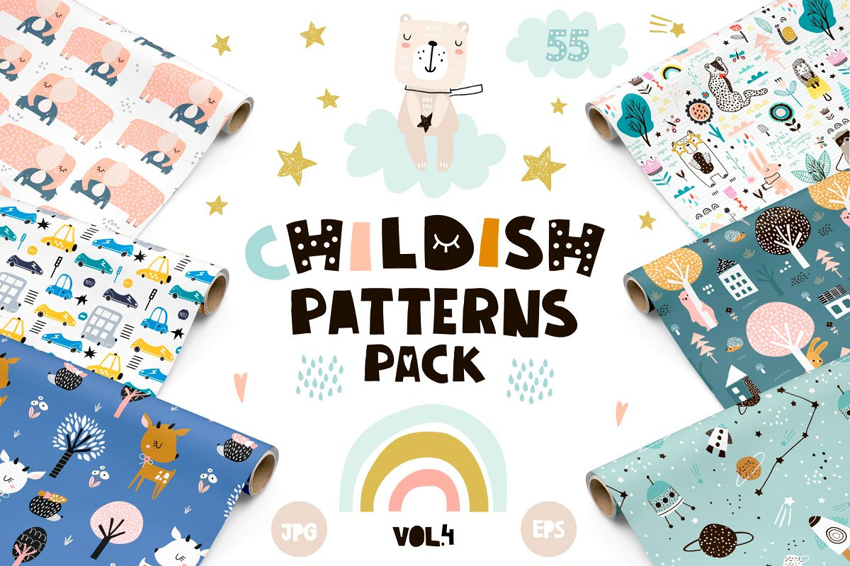 OMG BUNDLE. Childish Patterns Packs in Patterns - product preview 2