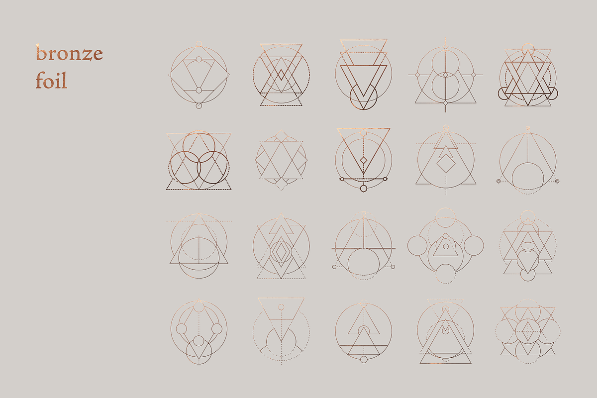 Sacred Geometry Foiled Icon Bundle in Fall Icons - product preview 8