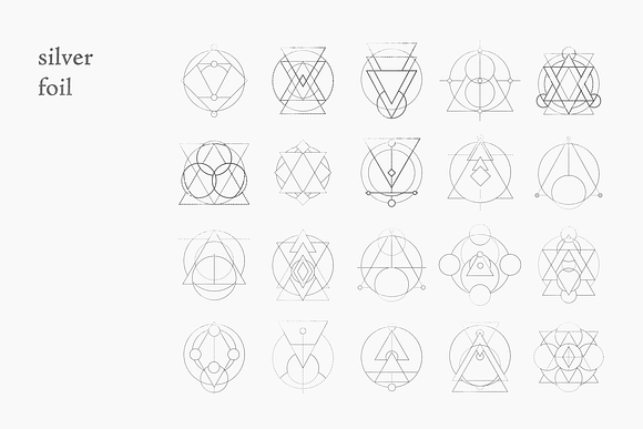 Sacred Geometry Foiled Icon Bundle in Fall Icons - product preview 1