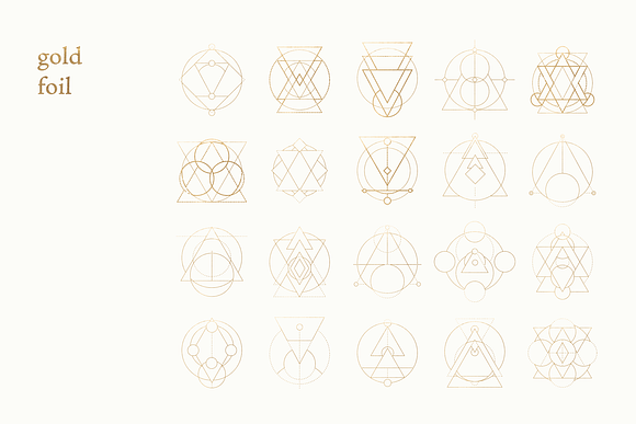 Sacred Geometry Foiled Icon Bundle in Fall Icons - product preview 2