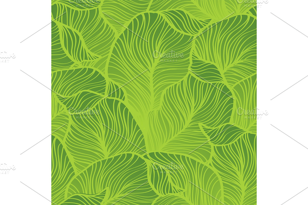 Green leaves pattern. Seamless in Textures - product preview 8
