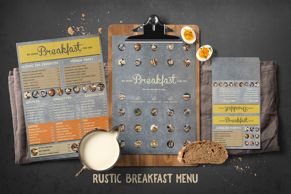 Rustic Breakfast Menu in Flyer Templates - product preview 8