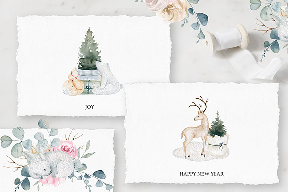 The winter day Watercolor Set in Illustrations - product preview 3
