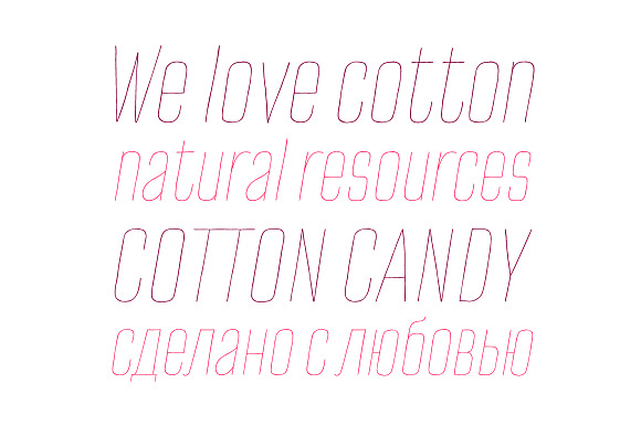 Cottons Thin & Thin Italic in Sans-Serif Fonts - product preview 8