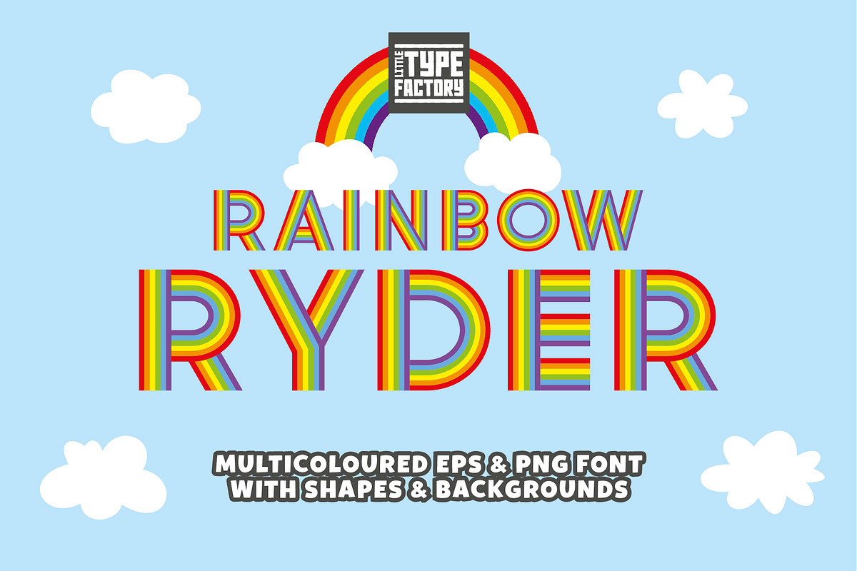 Rainbow Ryder EPS & PNG Font in Display Fonts - product preview 8