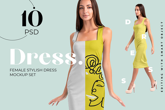70% OFF Sale Female Dress Mockups in Product Mockups - product preview 1