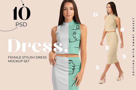 70% OFF Sale Female Dress Mockups in Product Mockups - product preview 4