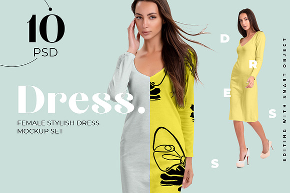 70% OFF Sale Female Dress Mockups in Product Mockups - product preview 6