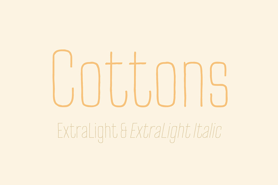 Cottons ExtraLight & Italic in Sans-Serif Fonts - product preview 8