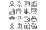 Office and Business Icons Set on