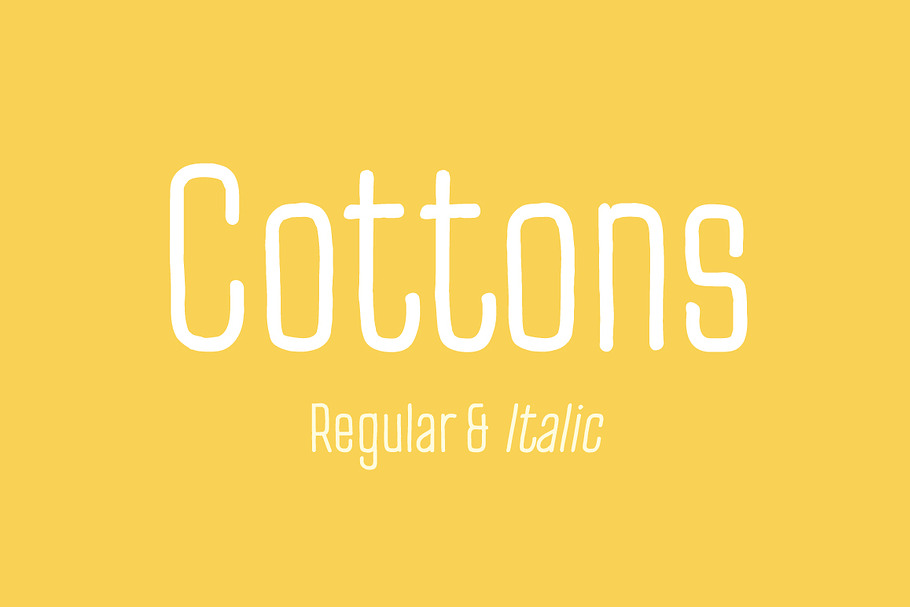 Cottons Regular & Italic in Sans-Serif Fonts - product preview 8
