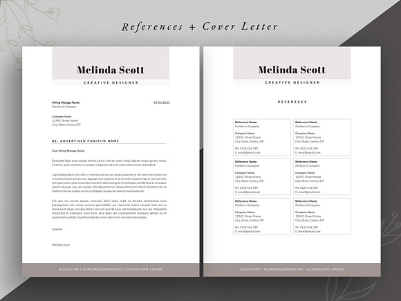 Resume Template Word and InDesign in Letter Templates - product preview 3
