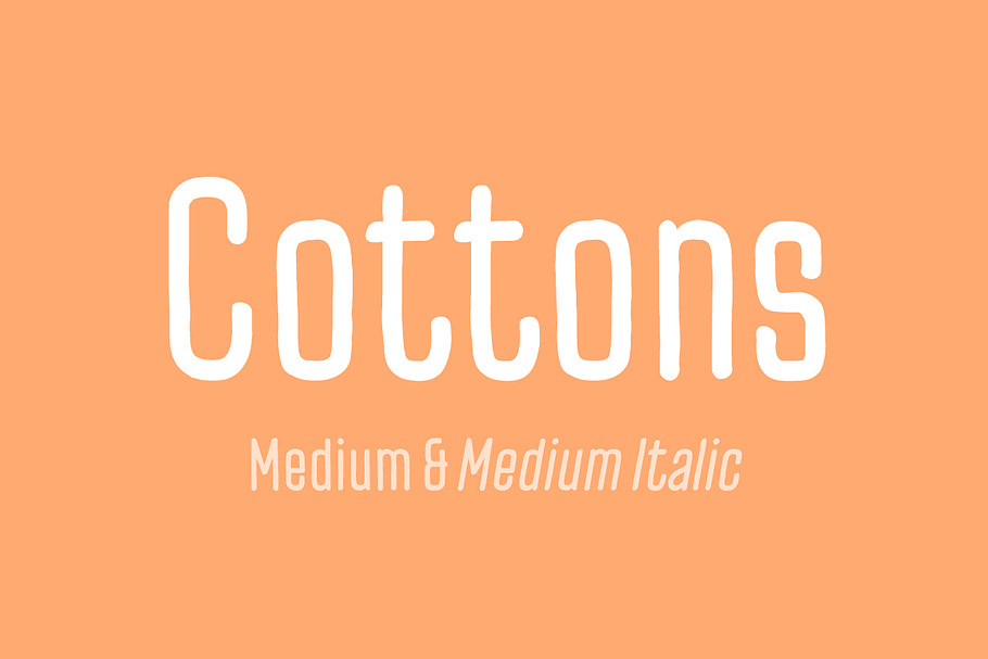 Cottons Medium & Medium Italic in Sans-Serif Fonts - product preview 8
