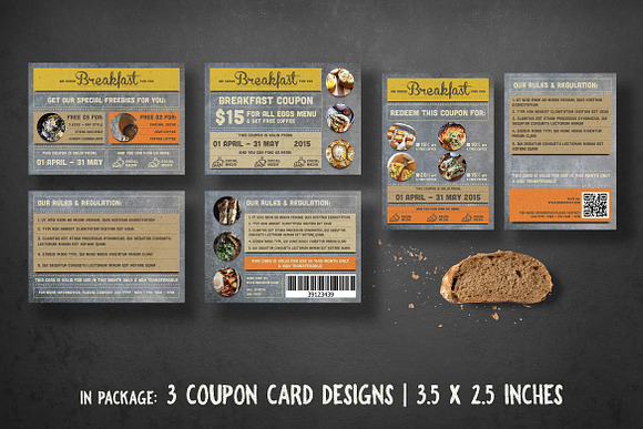 Rustic Restaurant Coupon Card in Flyer Templates - product preview 1