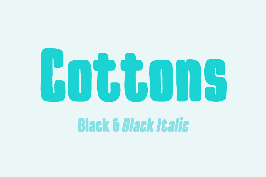 Cottons Black & Black Italic in Sans-Serif Fonts - product preview 8