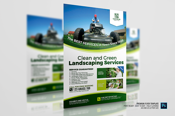 Garden Service Flyer Template in Flyer Templates - product preview 2