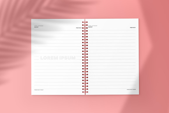 Spiral Notebook Mockup in Print Mockups - product preview 2