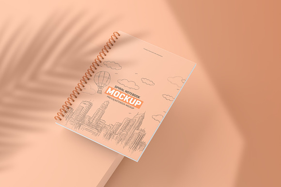 Spiral Notebook Mockup in Print Mockups - product preview 5