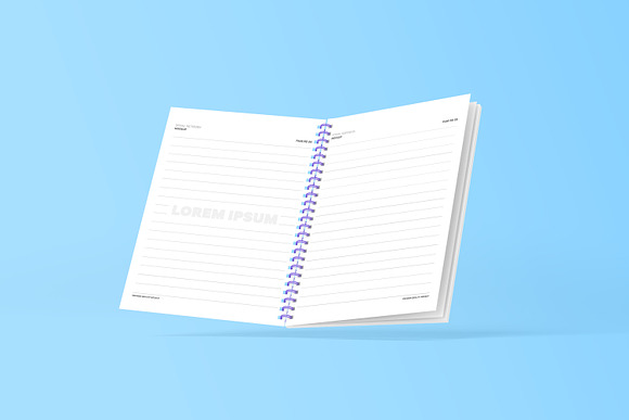Spiral Notebook Mockup in Print Mockups - product preview 6