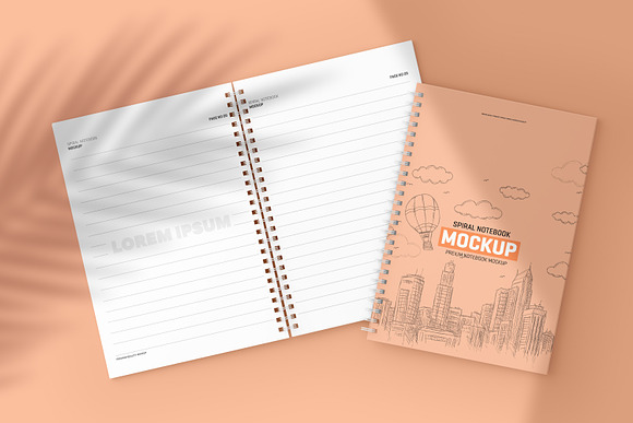 Spiral Notebook Mockup in Print Mockups - product preview 8