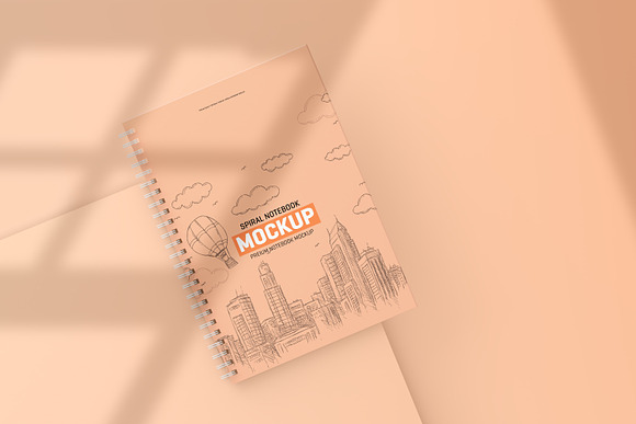 Spiral Notebook Mockup in Print Mockups - product preview 9