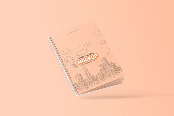 Spiral Notebook Mockup in Print Mockups - product preview 10