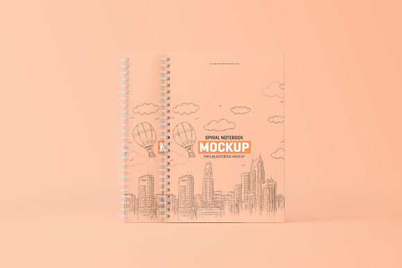 Spiral Notebook Mockup in Print Mockups - product preview 11